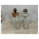 Pair Of Oil Lamps, Bryce Higbee EAPG ï¿½Sheratonï¿½