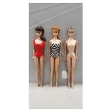 (3) Vintage Barbie Dolls (1960