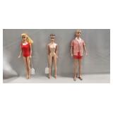 (2) Vintage Barbie Dolls & (1) Vintage Ken Doll