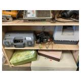 Shelf Lot With Dremel Tool, B & D Utility Drill,