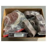 Box Full Of Assorted Sanding Rolls, Belts, Discs