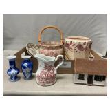 Biscuit Jar (No Lid), Kasco Pottery Basket,