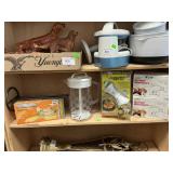 Shelf Lot With French Fry Cutter, Butter Warmers,