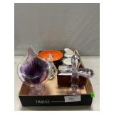 Rossi Art Glass Vase, Cross, Paperweight,