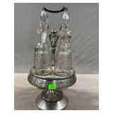 Victorian-Era Silverplate Cruet/Condiment Set (1