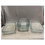 (4) Glass Baking Dishes (2 Marked Wedgwood