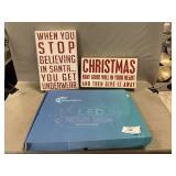 Bigfoot Neon Sign, Christmas Wall Art