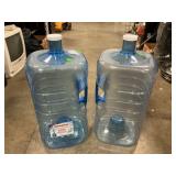 (2) Plastic Stackable Water Bottles