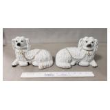 (2) Vintage Staffordshire Spaniels