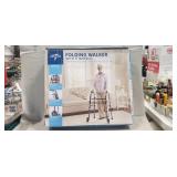 Medline Folding Walker w/ 5" Wheels (New In Box)