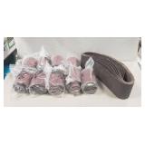 Box Of Assorted Sandpaper Spindles Sleeves, Belts