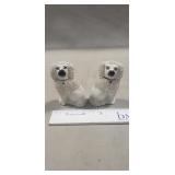 (2) English Staffordshire Confetti Poodle