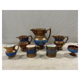 Lot Of Antique Copper Lustreware