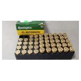(30) Rounds 45 Automatic Ammo & (18) EMPTY Brass