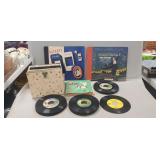 (30) Assorted Vintage "45" Records w/ Carry Case
