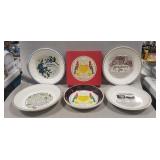 (4) Vintage Ceramic Recipe Pie Plates & (1)