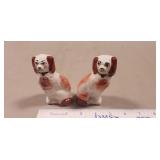 (2) English Staffordshire Spaniel Figurines