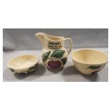 (3) Vintage Watt Pottery Pieces (Two Pieces w/