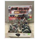 B.O. Train Set, Porcelain Buildings, Trees,
