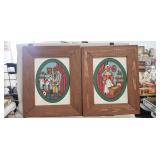 (2) Wooden Art Wall Hangers (17"ï¿½21")