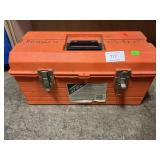 Toolbox With Drill Bits, Assorted Parts