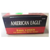 (50) Rounds 9mm Luger Ammo