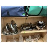 Shelf Lot Of Silverplate, Metalware