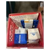 Milk Crate With Nails & Screws, Saw Blades