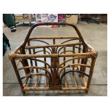 Mid-Century Rattan & Bamboo Magazine Rack