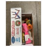 Box Lot With Ring Toss, Volleyball Net,