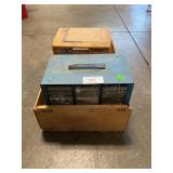Wooden Crate With Pair Of Organizers With
