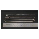 (1) 14K Gold Necklace & (2) Sterling Silver/925