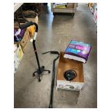 Box Lot With Canes, Magnifying Glass, Assurance