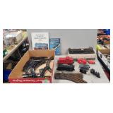 Tray Lot Of Assorted Model Train Related Items