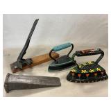 Painted Sad Irons, Brighton Nutcracker, Wedge