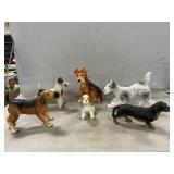 Vintage Porcelain, Plastic Dog Figures