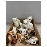Vintage Porcelain Cat Figures