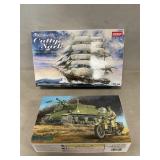 Fujimi 105mm Gun, Academy Clipper Ship Models