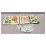 Tray Of Vintage Green Stamp Books & Stamps