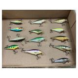 (12) Shad Rap Shallow Fishing Lures