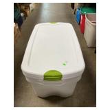 (3) Plastic Storage Totes With Lids
