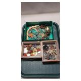 Tray Of Assorted Jewelry & Pins