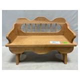 Miniature Wooden Bench, 15.5ï¿½ Long x 11ï¿½High, &