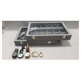 (5) Assorted Watches & (2) Jewelry Display Boxes