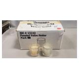 (19) Paneled Votive Holders w/ Candles