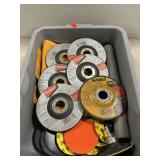 Tub With Grinding, Sanding Wheels, Welding Apron