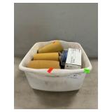 Tub With Sandpaper Rolls