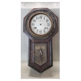 (1) Vintage Wall Clock w/ Key