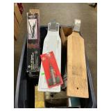 Box Lot With Tile Cutter, Sight Vise, Water