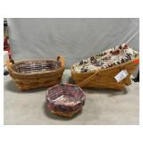 (3) Longaberger Baskets